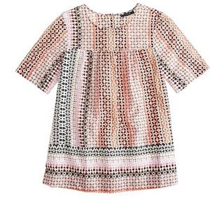 J. Crew Pink Geo top